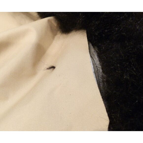 Vintage New Zealand Opossum Fur Reversible Long Coat Size 12 - Picture 5 of 5